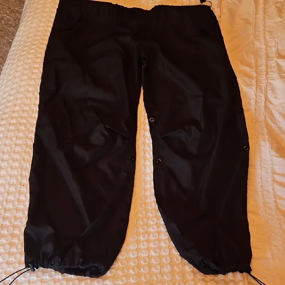 Black Drawstring Pants - Picture 1 of 4